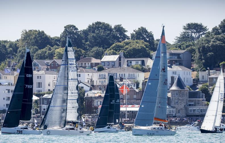The start of IRC Two and IRC Three from the RYS, Cowes - Sevenstar Round Britain & Ireland Race - photo © Paul Wyeth / pwpictures.com
