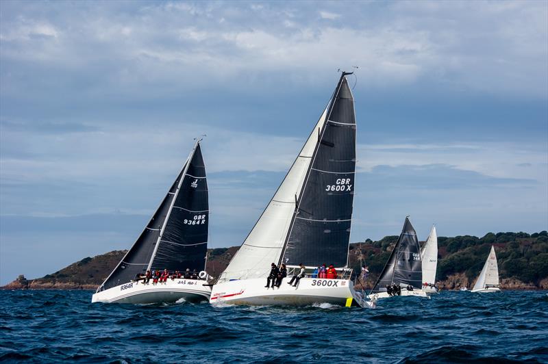 Jai Ho and Killing Time during the Carey Olsen Jersey Regatta 2022 photo copyright Simon Ropert taken at Royal Channel Islands Yacht Club and featuring the IRC class