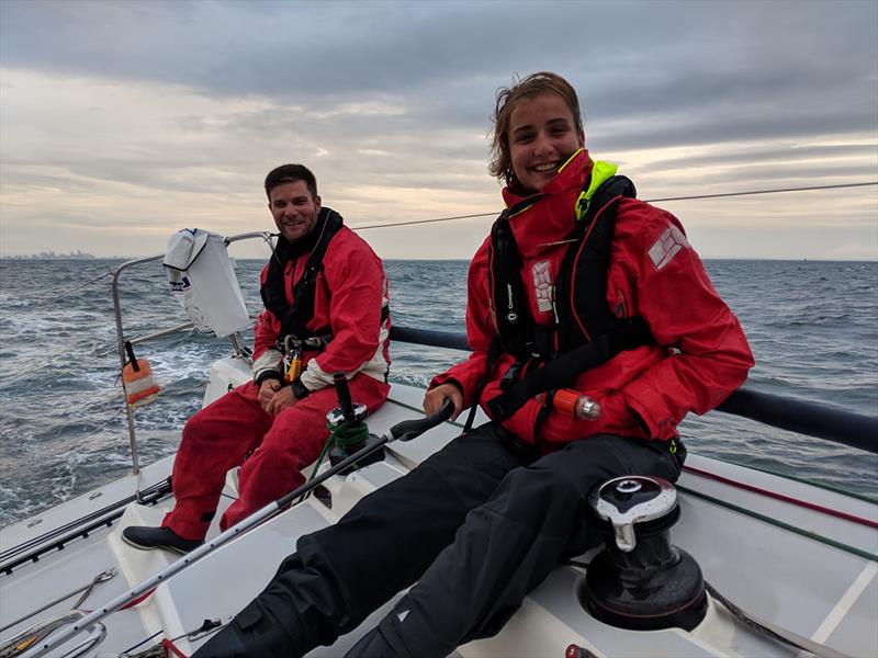 Clare Olding - confident at the helm of Vertigo photo copyright Paulina Hryniewiecka taken at Ocean Racing Club of Victoria and featuring the IRC class