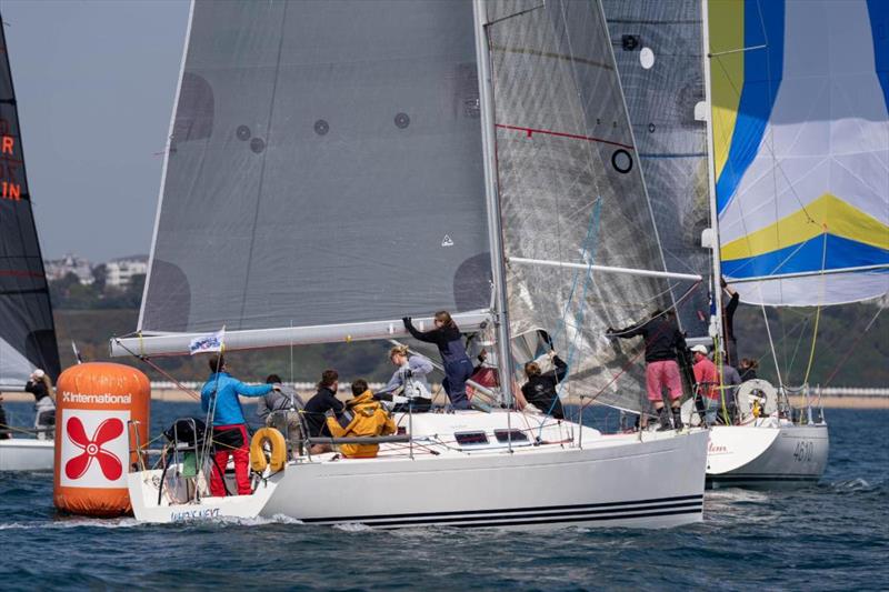 Ed Wilton's Who's Next - winner of the 1822 Canford Cup at the International Paint Poole Regatta  photo copyright Ian Roman / www.ianroman.com taken at Royal Ocean Racing Club and featuring the IRC class