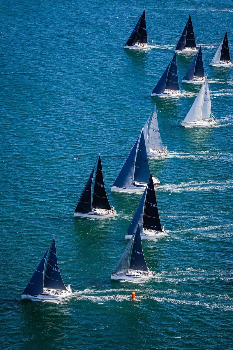 Expresso (Sm6737) gets amongst it in - Festival of Sails photo copyright Salty Dingo taken at Royal Geelong Yacht Club and featuring the IRC class