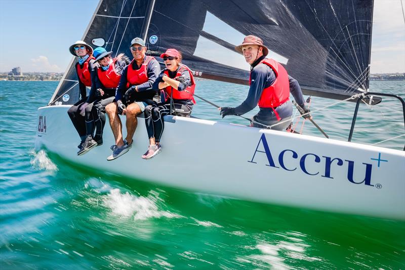 Kevin Nixon and his Accru crew - Festival of Sails photo copyright Salty Dingo taken at Royal Geelong Yacht Club and featuring the IRC class