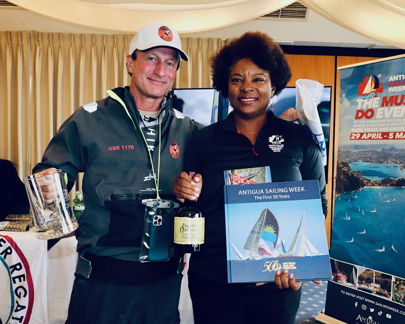 Lutz Strangemann of Land Union & Rana Lewis of Antigua Sailing Week  photo copyright Richard Langdon taken at Royal Southern Yacht Club and featuring the IRC class