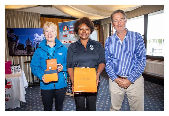 Louise Makin, Rana Lewis & Rear Commodore Paul Ward - Antigua Sailing Week photo copyright Richard Langdon taken at Royal Southern Yacht Club and featuring the IRC class