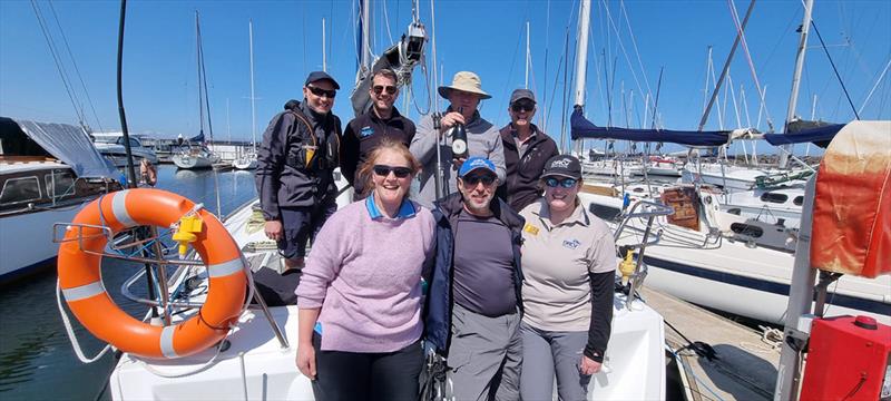 Panacea Crew all smiles taking 1st on the Beyond the Bay Challenge - ORCV Overnight Challenge  photo copyright Mark Cunnington taken at  and featuring the IRC class