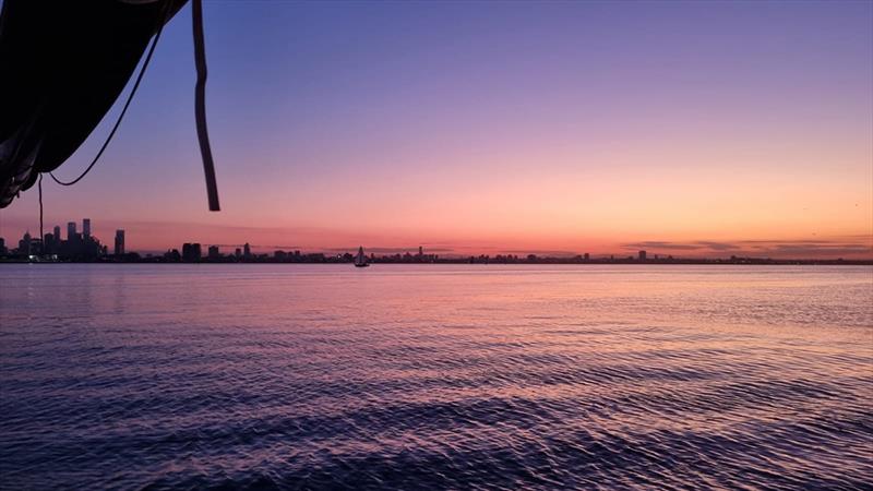 Sunrise on Port Phillip Bay - ORCV Overnight Challenge  photo copyright Jeff Sloan taken at  and featuring the IRC class