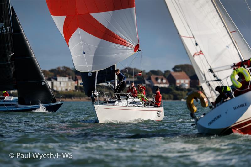 Banter, GBR 6508 during 2022 Hamble Winter Series week 4 photo copyright Paul Wyeth / HWS taken at Hamble River Sailing Club and featuring the IRC class