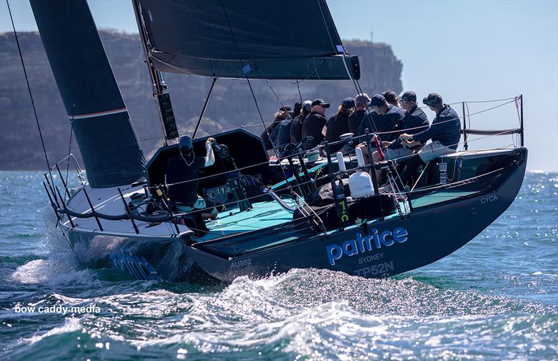 Patrice tacks out through the Heads photo copyright Bow Caddy Media taken at Cruising Yacht Club of Australia and featuring the IRC class