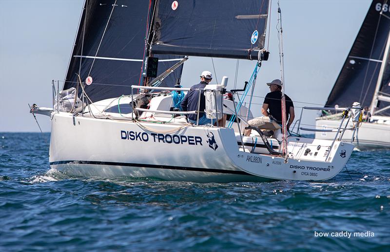 Disko Trooper leads the two handers out of the Harbour - photo © Bow Caddy Media