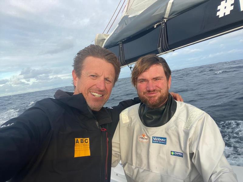 Brieuc Maisonneuve (CMA Île-de-France - 60000 Rebonds) was rescued by Jean-Pierre Dick (Notre Méditerranée-Ville de Nice) during the Route du Rhum - Destination Guadeloupe - photo © Jean-Pierre Dick