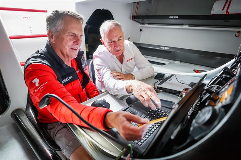 Navigator Stan Honey and Sandy Oatley onboard Hamilton Island Wild Oats photo copyright Salty Dingo taken at Cruising Yacht Club of Australia and featuring the IRC class