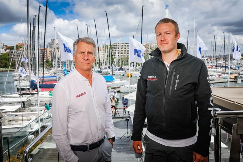 Stan Honey (left), navigator of Hamilton Island Wild Oats, and Justin Shaffer, navigator of Andoo Comanche photo copyright Salty Dingo taken at Cruising Yacht Club of Australia and featuring the IRC class