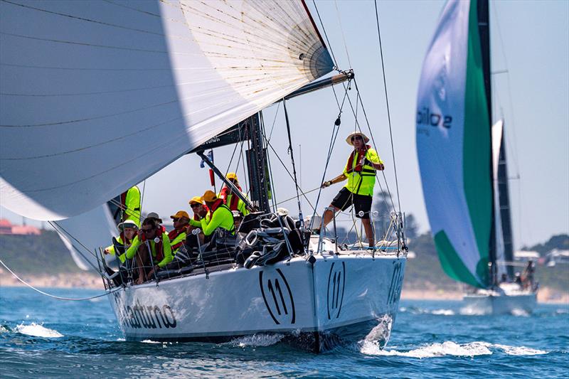 Queensland yacht Maritimo is expected to break the race record - 2022 Melbourne to Hobart Yacht Race photo copyright Michael Currie taken at Ocean Racing Club of Victoria and featuring the IRC class