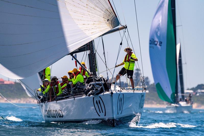 Current race leader Maritimo, skippered by Michael Spies, is battling hard for the race record - Melbourne to Hobart Yacht Race - photo © Michael Currie