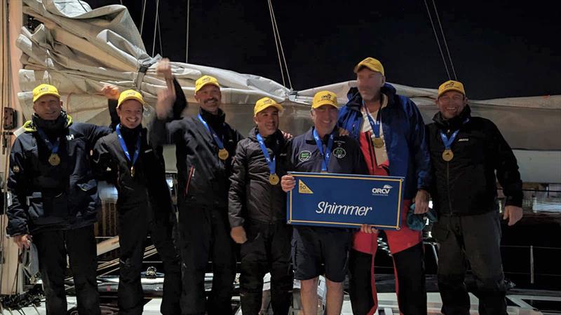 Shimmer finished the race at 1am and received a warm welcome from the shore crew - Melbourne to Hobart Yacht Race photo copyright Cath Hurley taken at Ocean Racing Club of Victoria and featuring the IRC class