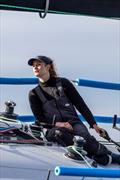 Clare Olding at the helm of Vertigo at the AUS Women's Keelboat Regatta © Andrea Francolini