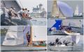 Clockwise from top left: Overall and Class 4 Winner Stark Raving Mad IX, winner Class 2 Manic, Big Boy Pants, Spirit, winner Class 1 Blackwing - Inaugural Rhody Regatta at IYAC Newport Cup © Stephen R Cloutier