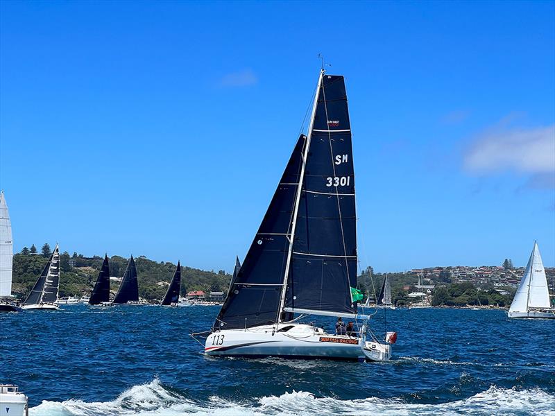 Lee Condell and Lincoln Dews on ‘Sun Fast Racing' after the start of the 2022 Rolex Sydney to Hobart Yacht Race photo copyright Charles Ip taken at Cruising Yacht Club of Australia and featuring the IRC class