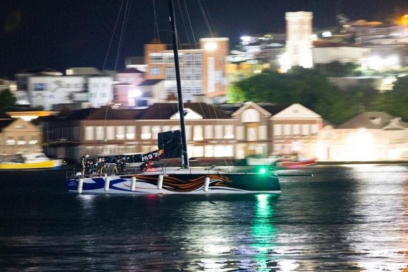 Arto Linnervuo and the crew on the foiling Infiniti 52 Tulikettu (FIN) crossed the finish line with an elapsed time of 11d 10h 33m 46s photo copyright Arthur Daniel / RORC taken at Royal Ocean Racing Club and featuring the IRC class