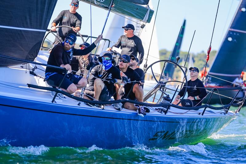 Smuggler with crew weight to leeward on Day 2 at the Festival of Sails  - photo © Salty Dingo