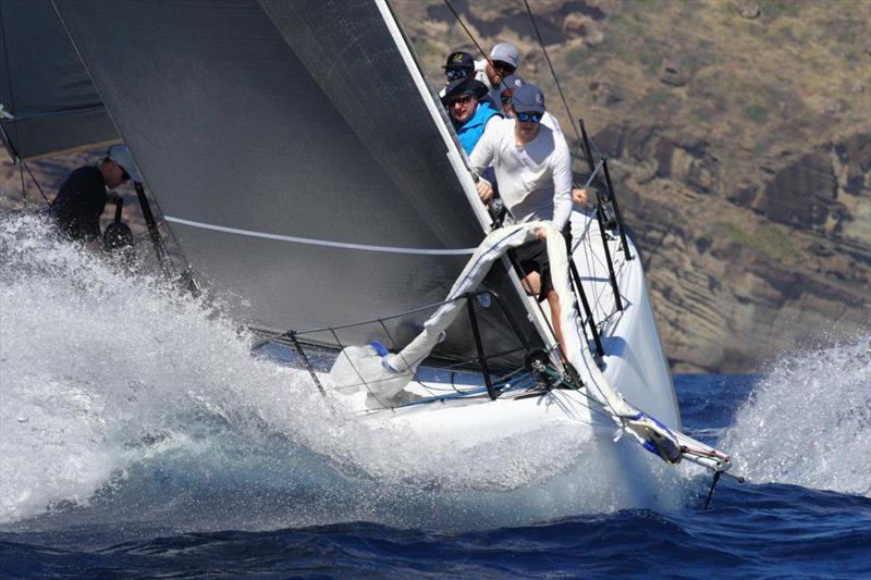 Enjoying the Caribbean sailing conditions on board RORC Commodore James Neville's HH42 Ino XXX on Day Two of the RORC Nelson's Cup Series in Antigua - photo © Tim Wright / www.photoaction.com