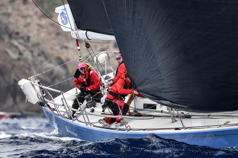 J/133 Vamoose (USA) skippered by Bob Manchester start the 14th RORC Caribbean 600 photo copyright James Tomlinson taken at Royal Ocean Racing Club and featuring the IRC class