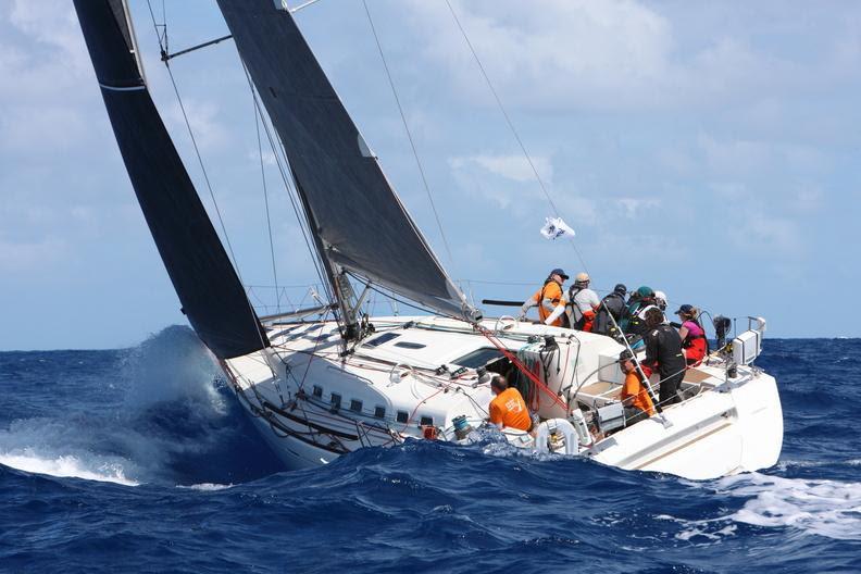 First 47.7 EH01 are virtually tied for second place on corrected time with Vamoose in IRC Two in the RORC Caribbean 600 photo copyright Tim Wright / www.photoaction.com taken at Royal Ocean Racing Club and featuring the IRC class