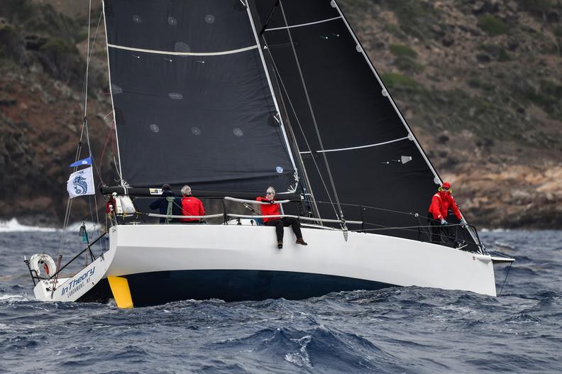 Peter McWhinnie's JPK 1080 In Theory (USA) still leads IRC Two after IRC time correction in the RORC Caribbean 600 photo copyright Tim Wright / www.photoaction.com taken at Royal Ocean Racing Club and featuring the IRC class