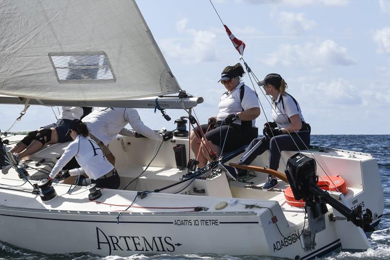 Tracy Richardson at the helm of Artemis - Nautilus Marine Insurance Sydney Harbour Regatta photo copyright Marg Fraser-Martin taken at Middle Harbour Yacht Club and featuring the IRC class