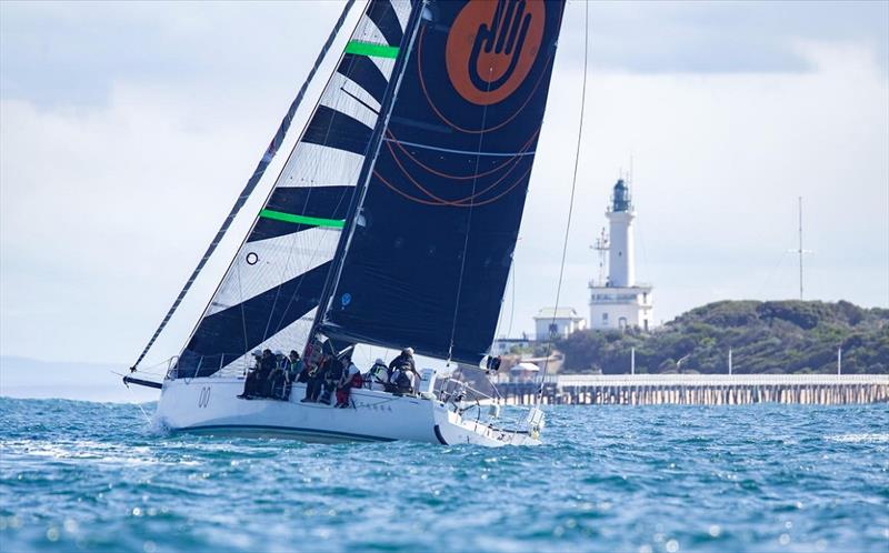 Extasea took line honours - Melbourne to King Island Race photo copyright Steb Fisher taken at Ocean Racing Club of Victoria and featuring the IRC class
