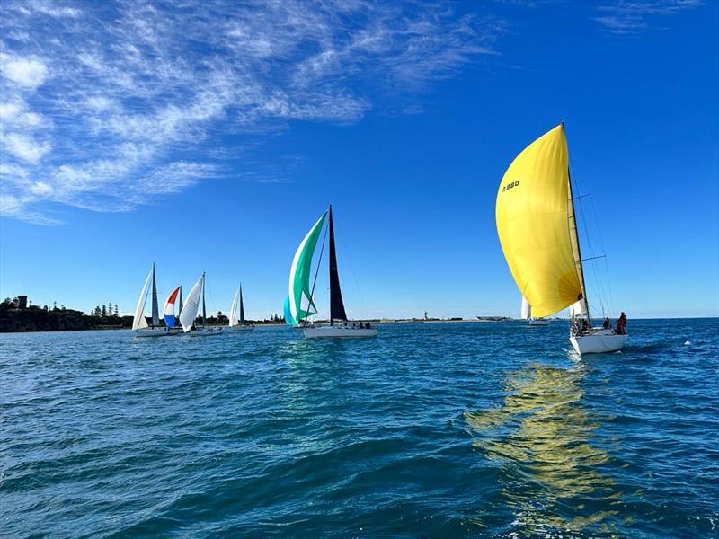 Some of the fleet after the start - Melbourne to King Island Race photo copyright Cyrus Allen taken at Ocean Racing Club of Victoria and featuring the IRC class