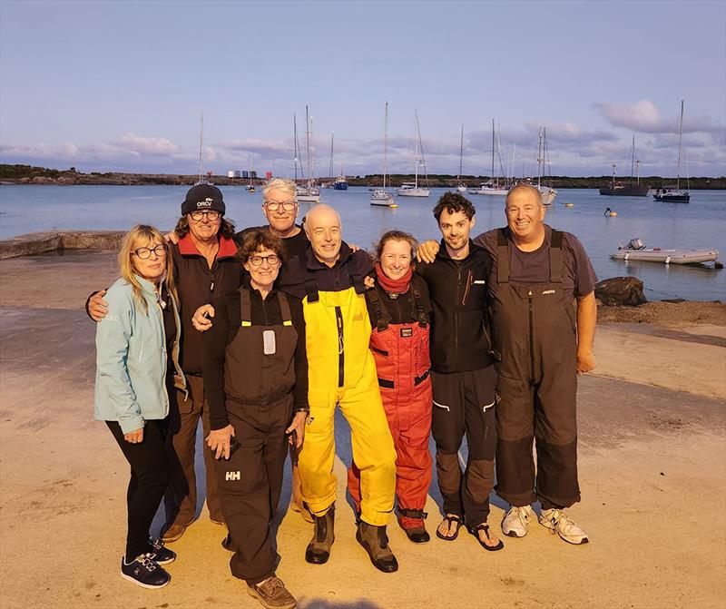 Another Chapter crew - Melbourne to King Island Race photo copyright Melissa Fahey taken at Ocean Racing Club of Victoria and featuring the IRC class