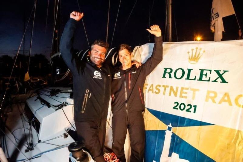 Alexis Loison and Guillaume Pirouelle of Léon, JPK 10.30 won IRC Three in the 2021 race photo copyright Paul Wyeth / pwpictures.com taken at Royal Ocean Racing Club and featuring the IRC class