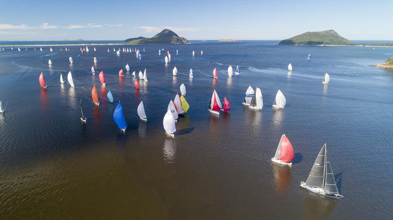 Sail Port Stephens Passage Race photo copyright Hover UAV taken at Port Stephens Yacht Club and featuring the IRC class