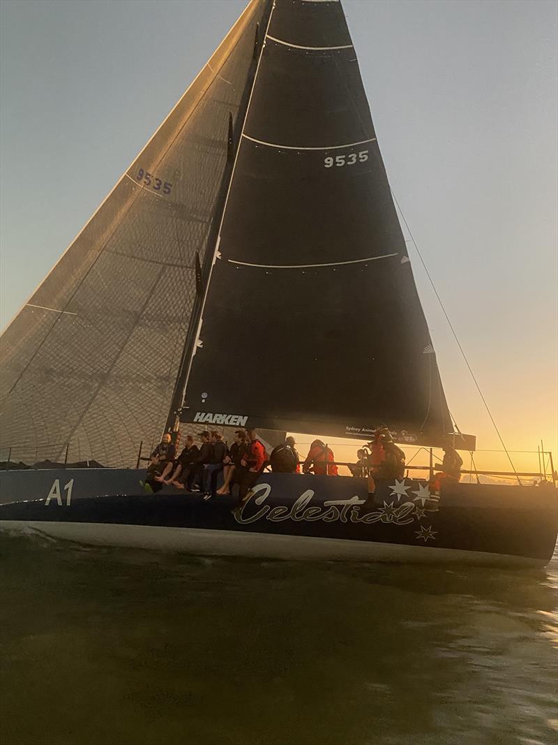 Celstial heading to Gladstone finish line - 75th Brisbane to Gladstone Yacht Race photo copyright Andra Bite taken at Queensland Cruising Yacht Club and featuring the IRC class