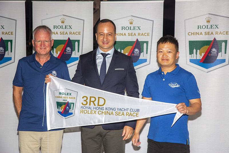 IRC 0 3rd place Happy Go  - Rolex China Sea Race 2023 photo copyright Rolex / Daniel Forster taken at Royal Hong Kong Yacht Club and featuring the IRC class