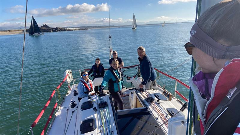 Preparing for the start at Gimblet rock in the ISORA 2023 Welsh Coastal Race in Pwllheli  - photo © Sioned Owen on Finally