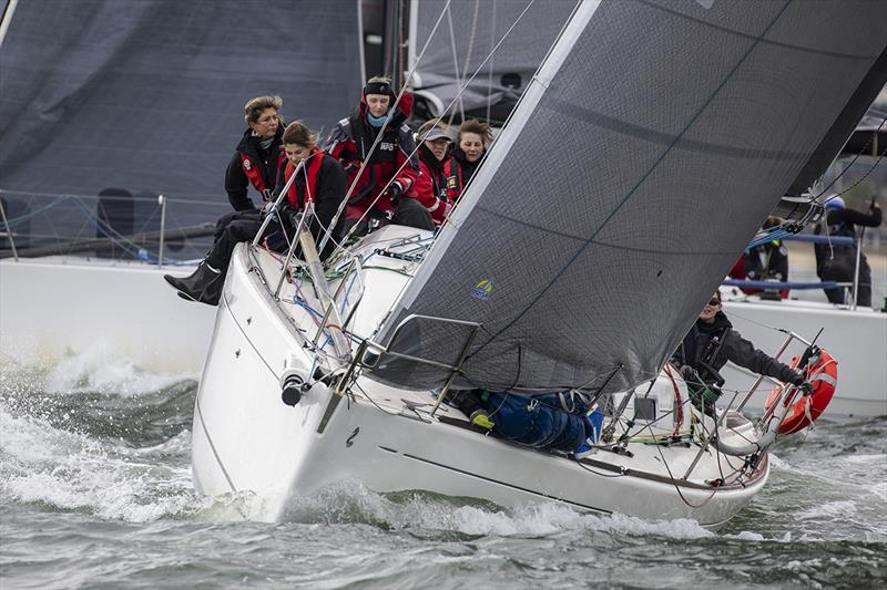 Tasmanian entry Spartan keeping her nose clean last year - Australian Women's Keelboat Regatta photo copyright Andrea Francolini taken at Royal Melbourne Yacht Squadron and featuring the IRC class