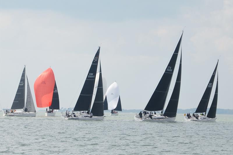 IRC 1 and IRC 2 boats during the Warsash Spring Championships Second Weekend photo copyright Peter Bateson taken at Warsash Sailing Club and featuring the IRC class