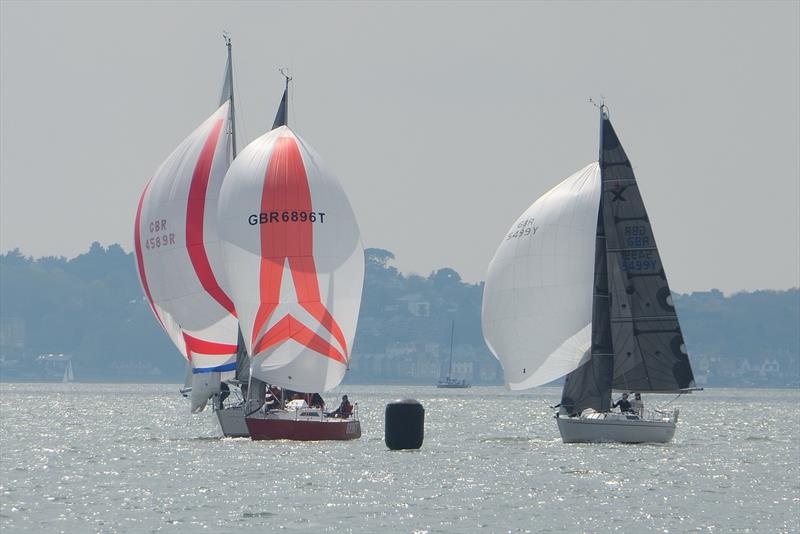 Prospero, Erik the Red and Expressly Forbidden in IRC 3 during the Warsash Spring Championships Second Weekend photo copyright Peter Bateson taken at Warsash Sailing Club and featuring the IRC class