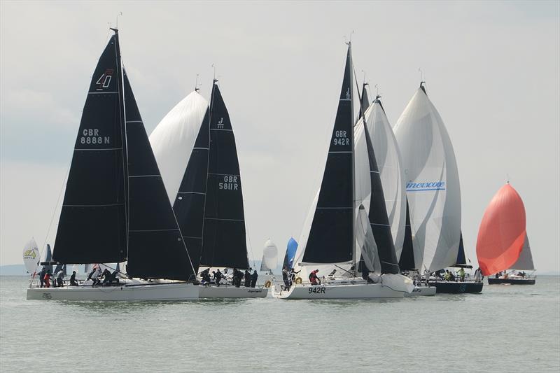 IRC 1 mark rounding during the Warsash Spring Championships Second Weekend - photo © Peter Bateson