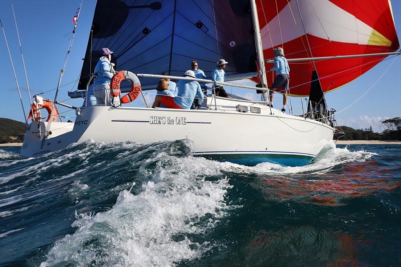 Sail Port Stephens - local NSX38 Shes the One photo copyright Promocean Media taken at Corlette Point Sailing Club and featuring the IRC class