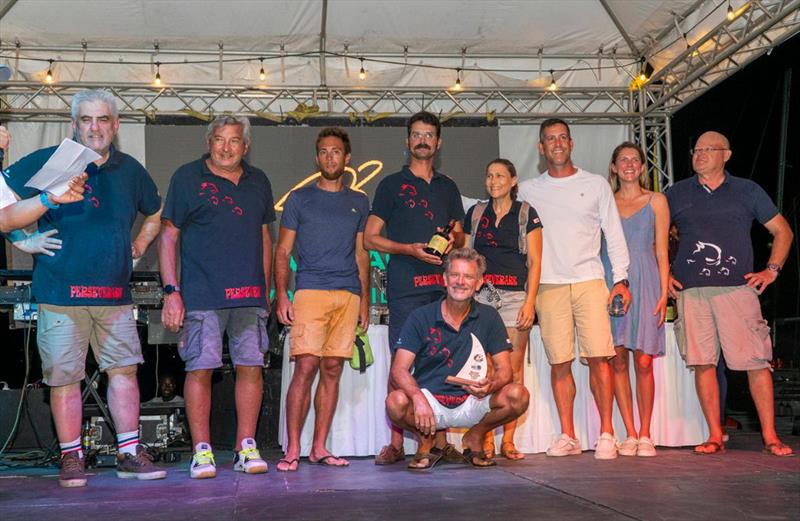 Prizewinners at the Peters & May Round Antigua Race photo copyright Visual Echo taken at Antigua Yacht Club and featuring the IRC class