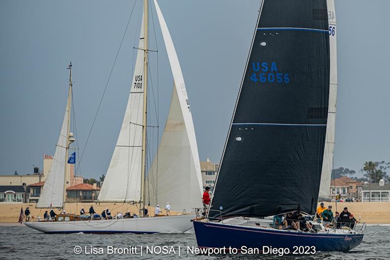 In front - Shawn Bennett's Cipango, an Andrews 56 was the big winner on the San Diego course, taking home 5 trophies. Behind is Paul Scripps, Miramar a 78 Ketch that won PHRF Race A - photo © Lisa Bronitt