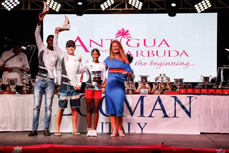 Emily Gaillard, Shannoy Malone and Alistair Knoblauch were victorious in the RS Elite Class on Outdoor World Yamaha (ANT) - Antigua Sailing Week - photo © Paul Wyeth / pwpictures.com