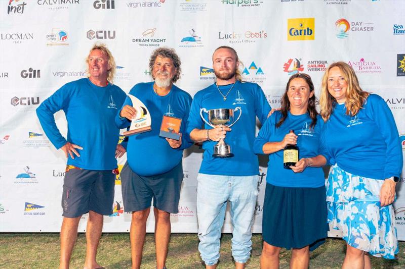 Ocean Tribute - Guy Chester's team on his Crowther Trimaran from Australia win the Multihull class - Antigua Sailing Week - photo © Visual Echo