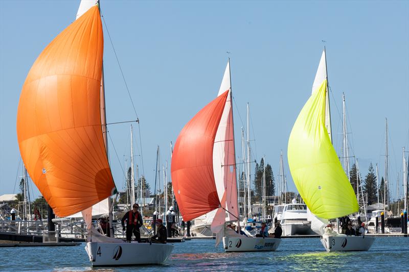 Under spinnaker in the 2023 MWKR photo copyright Bruno Cocozza taken at Mooloolaba Yacht Club and featuring the IRC class