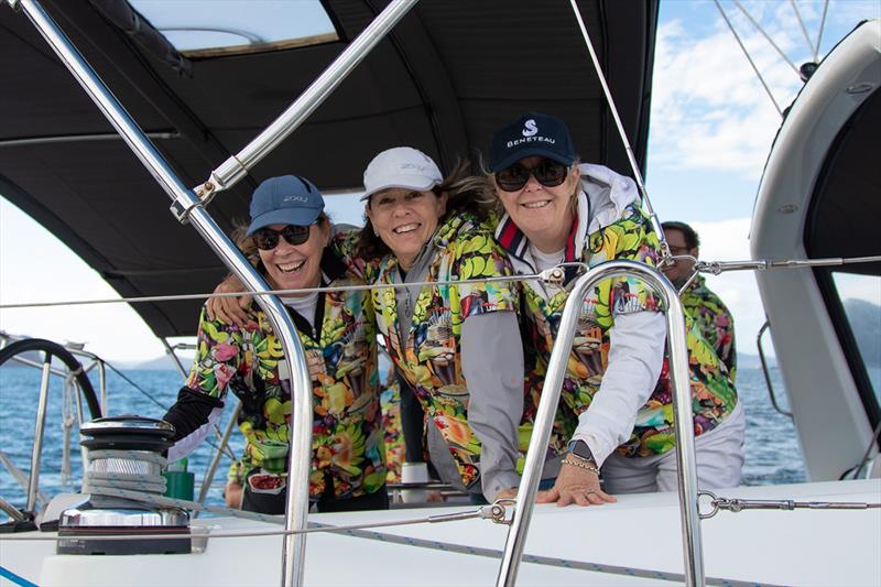 All smiles aboard Aeolus - Beneteau Pittwater Cup 2023 - photo © John Curnow