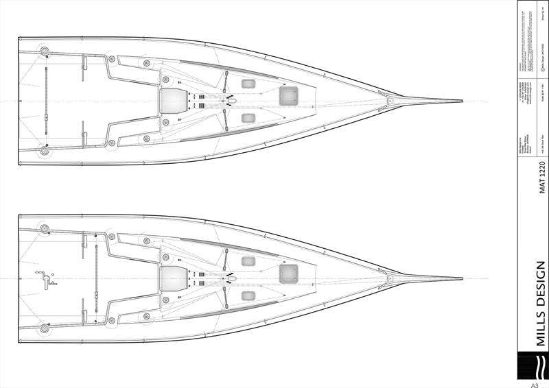 M.A.T.1220 Deck Plan photo copyright Mills Design taken at Royal Prince Alfred Yacht Club and featuring the IRC class