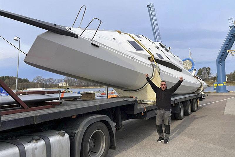 M.A.T.1220 #4 Karukera is in Sweden now, with her her tilted cradle affording easy road transportation photo copyright Mills Design taken at Royal Prince Alfred Yacht Club and featuring the IRC class